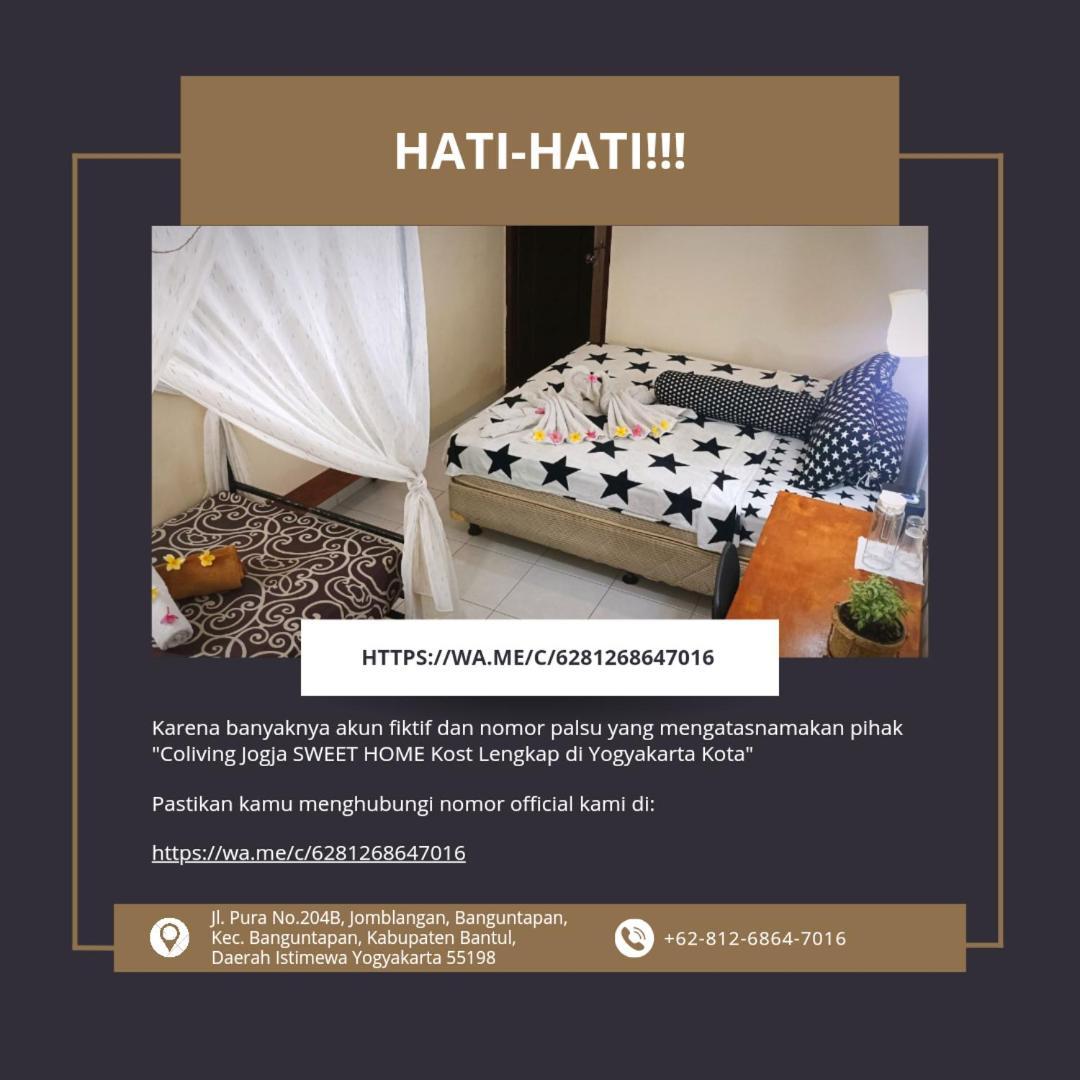 Coliving Jogja Sweet Home Kost Lengkap Di Jogjakarta Екстер'єр фото